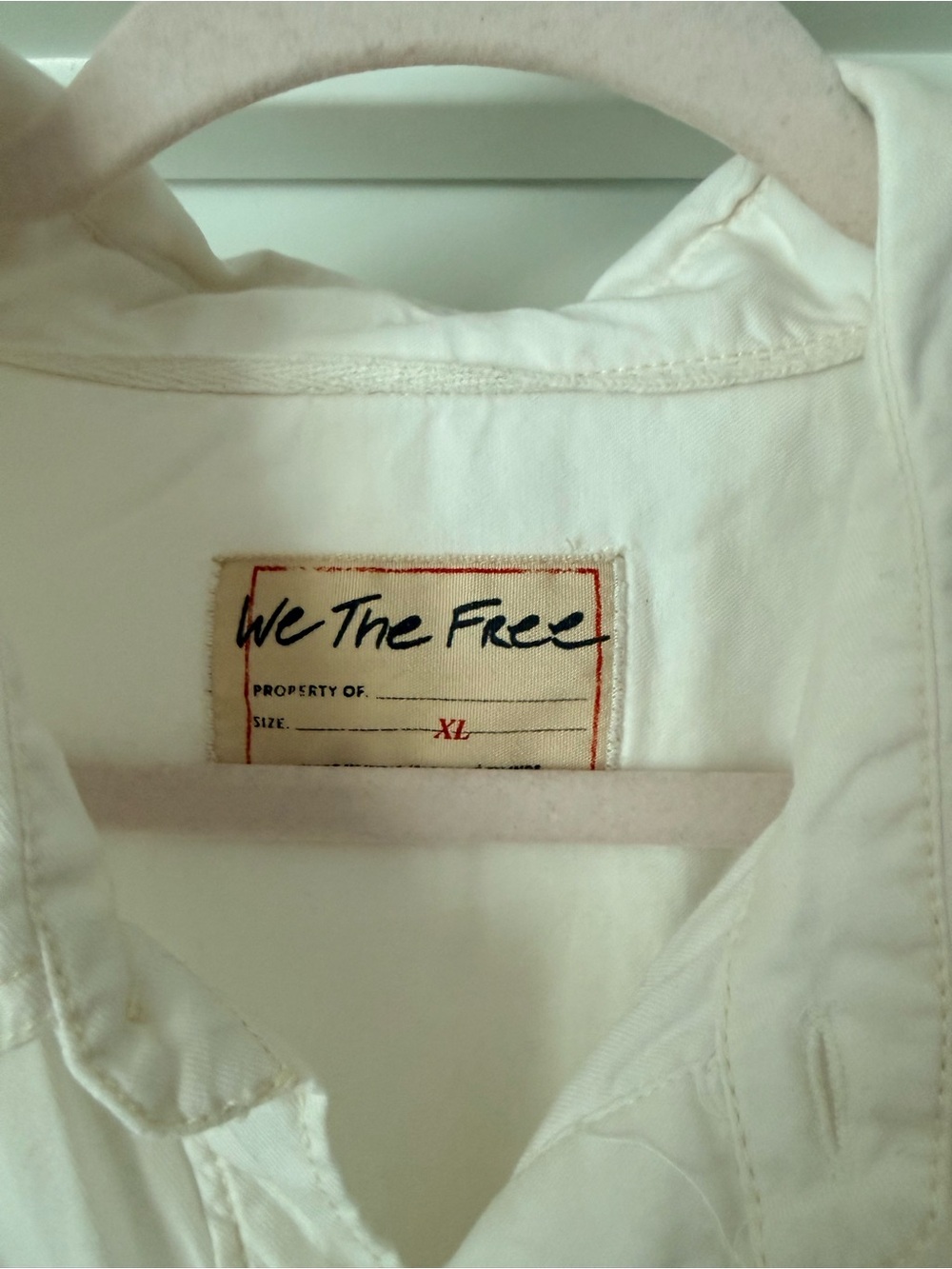 We The Free Oversized White Casual Button-Down Shirt - Picture 3 of 3